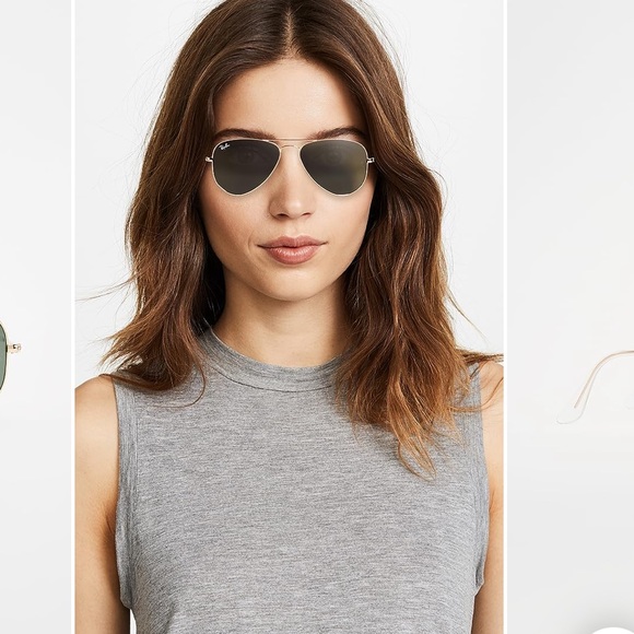 Ray Ban Small shrunken aviators 52 mm gold frames with crystal green len… - Picture 15 of 15